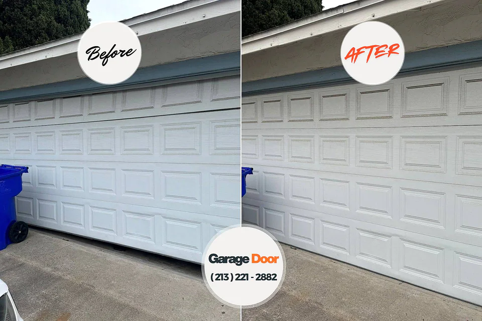 Before and after: garage door installation Twin Lakes, CO